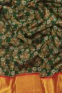 Kanchipuram Silk All Over Dark Green Saree