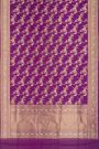 Banarasi Silk Cross Jaal Purple Saree