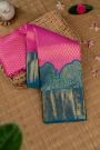 Kanchipuram Silk Floral Pink Saree