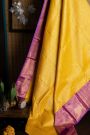 Kanchipuram Silk Jaal Mustard Saree