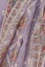 Fancy Organza All Over Lavender Saree