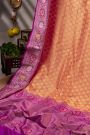 Banarasi Silk Buttis Peach Saree