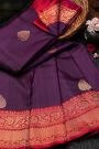 Matka Banarasi Silk Buttis Purple Saree
