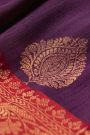 Matka Banarasi Silk Buttis Purple Saree