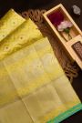 Kuppadam Silk Florals Jaal Yellow Saree