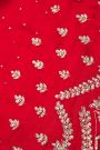 Designer Crepe Red  Embroidery Work Saree