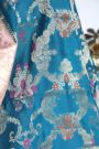 Matka Banarasi Silk Teal Blue Saree