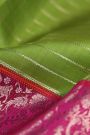 Kanchipuram Silk Parrot Green Saree
