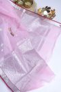 Zari Kota Silk Baby Pink Saree