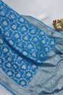Matka Banarasi Silk Sky Blue Saree