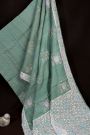Fancy Tussar Thread Work Mint Green Saree