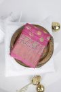Fancy Tussar Pink Saree