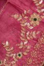 Fancy Tussar Work Rose Pink  Saree