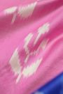Ikat Silk Baby Pink Saree