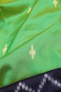 Ikat Silk Light Green Saree