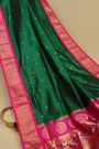 Narayanpet Silk Dark Green Saree