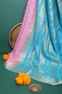 Mysore Crepe Baby Pink Saree