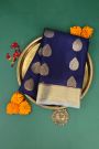 Mysore Crepe Royal Blue Saree