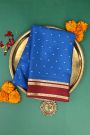 Mysore Crepe Royal Blue Saree