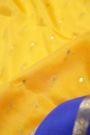 Mysore Crepe Yellow Saree