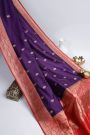 Banarasi Silk Dark Violet Saree
