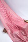 Designer Semi Mushroom Pink Saree