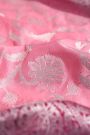 Designer Semi Mushroom Baby Pink Saree