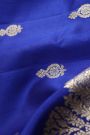 Designer Matka Silk Royal Blue Saree