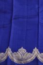 Designer Matka Silk Royal Blue Saree