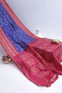 Ikat Silk Royal Blue Saree