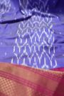 Ikat Silk Purple Saree