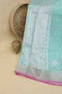 Zari Kota Cotton Sea Green Saree