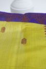 Banarasi Matka Silk Yellow Saree