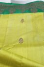 Banarasi Matka Silk Yellow Saree