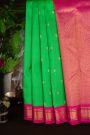 Kanchipuram Silk Parrot Green Saree