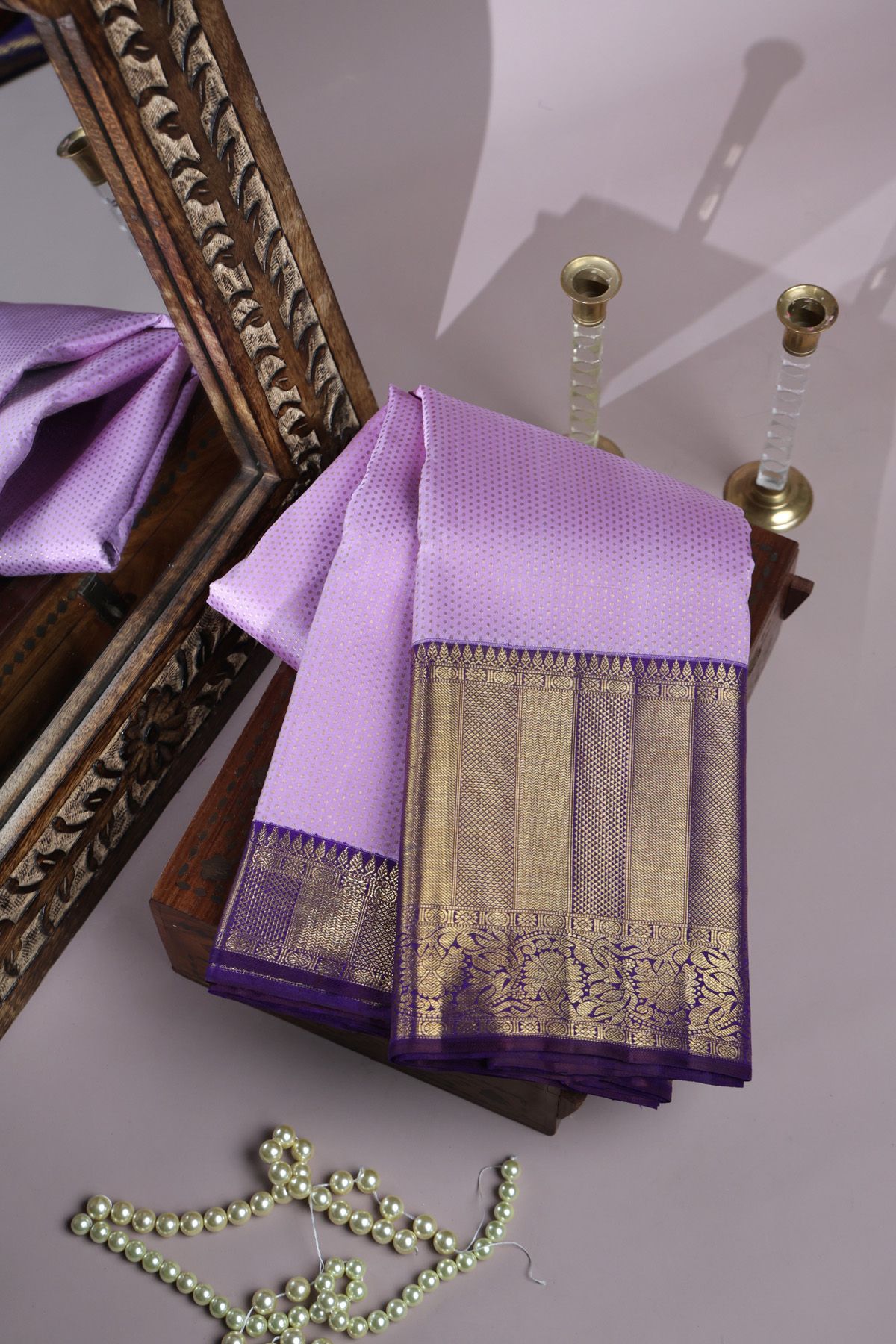 Lavender Kanchipuram Silk Saree | Silk sarees, Nalli silk sarees, Saree